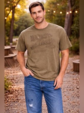 Harley-Davidson Men's Olive Tee